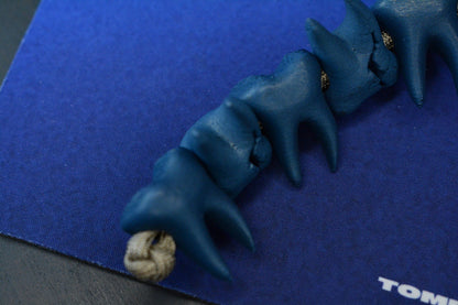 NEW Delicious Fist Bad Floss - Blue Steel Broken Molar Beads/ Green 20” Paracord