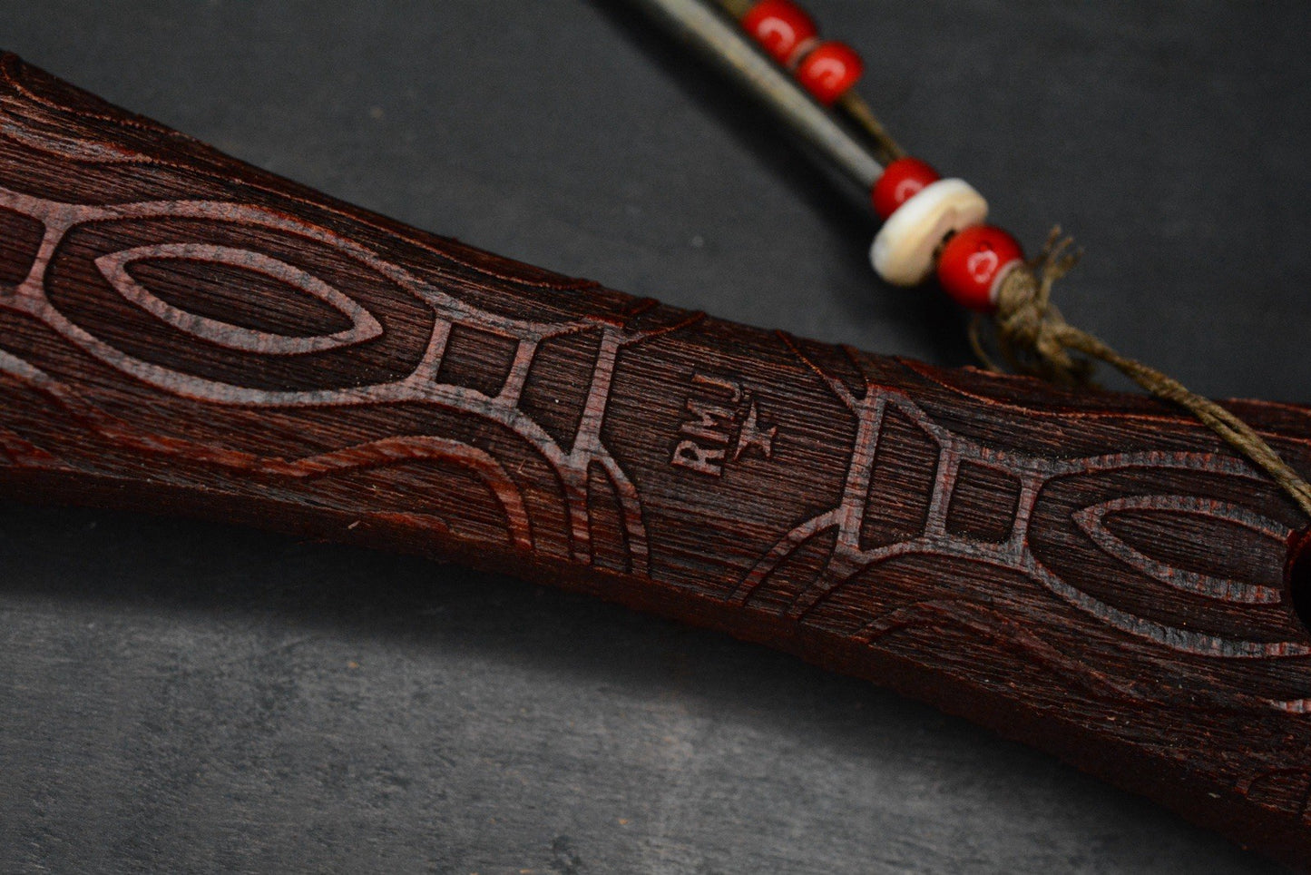 NEW Monkey Edge x RMJ Gold Point War Stick - Death Cult w/ Horse Hair Braid