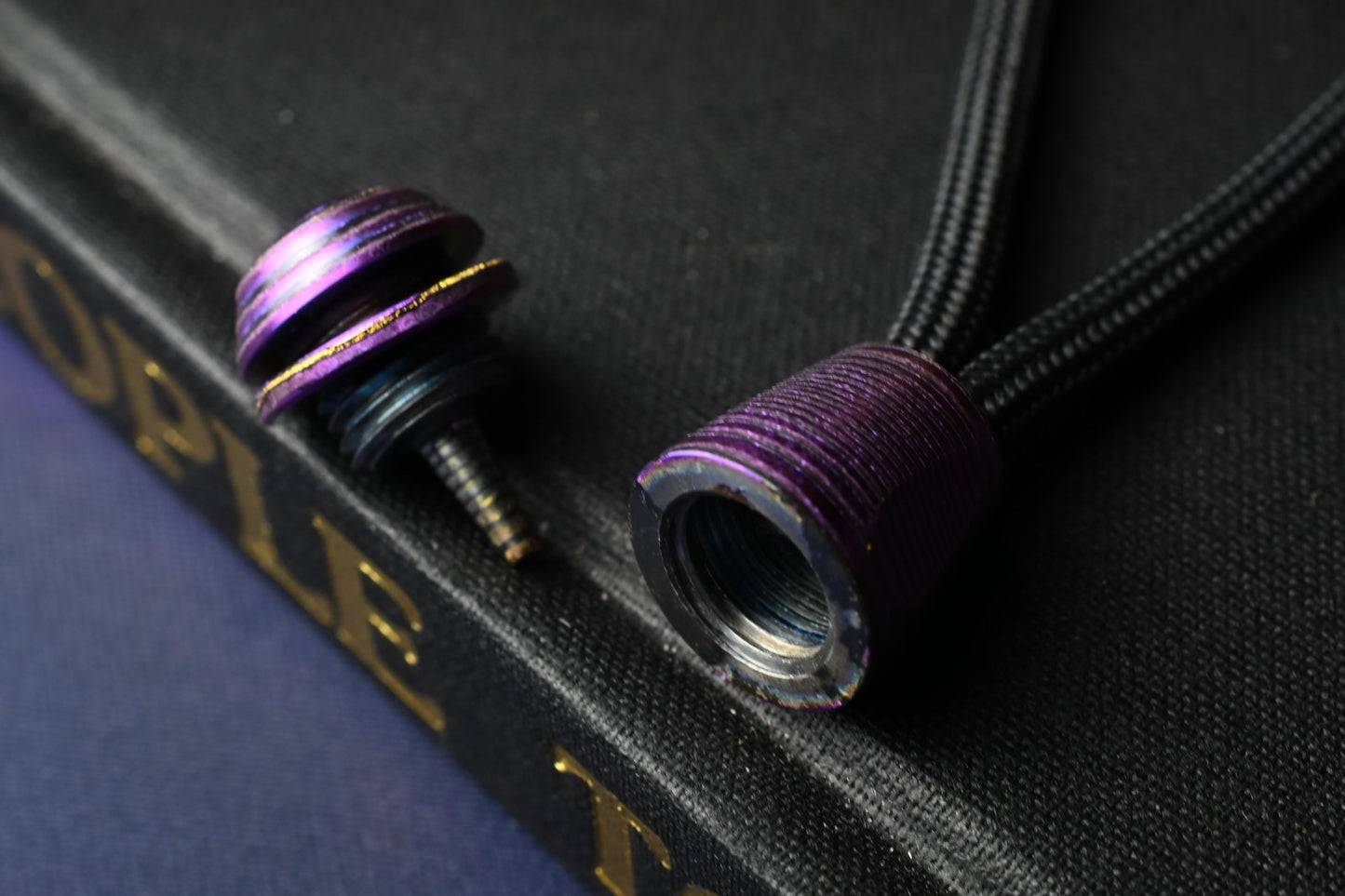 RARE Urban EDC VK-IMON Lanyard Bead - Purple Zircuti Screw Thru (3 PCs)
