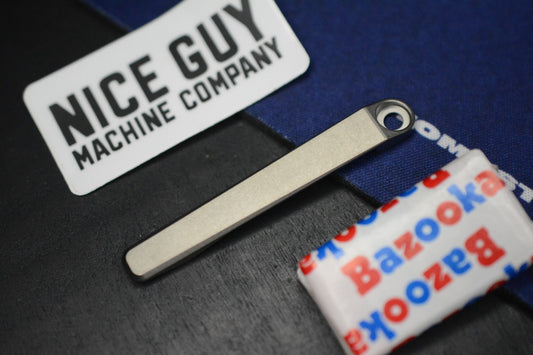 NEW NGMCo CRK Ti Pocket Clip Chris Reeve Nice Guy Machine Sandblasted Finish