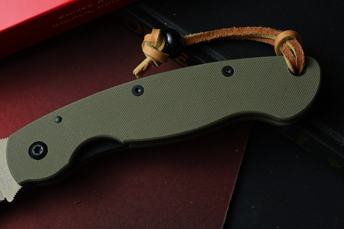 NEW Spyderco x REC EXC Paramilitary 2 - OD Green G10 / CTS 240P w/ TKW Bead