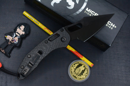 NEW Microtech Stitch-Ram-Lok Carbon Fiber Black DLC w/ Playge Skall & Wick Pack