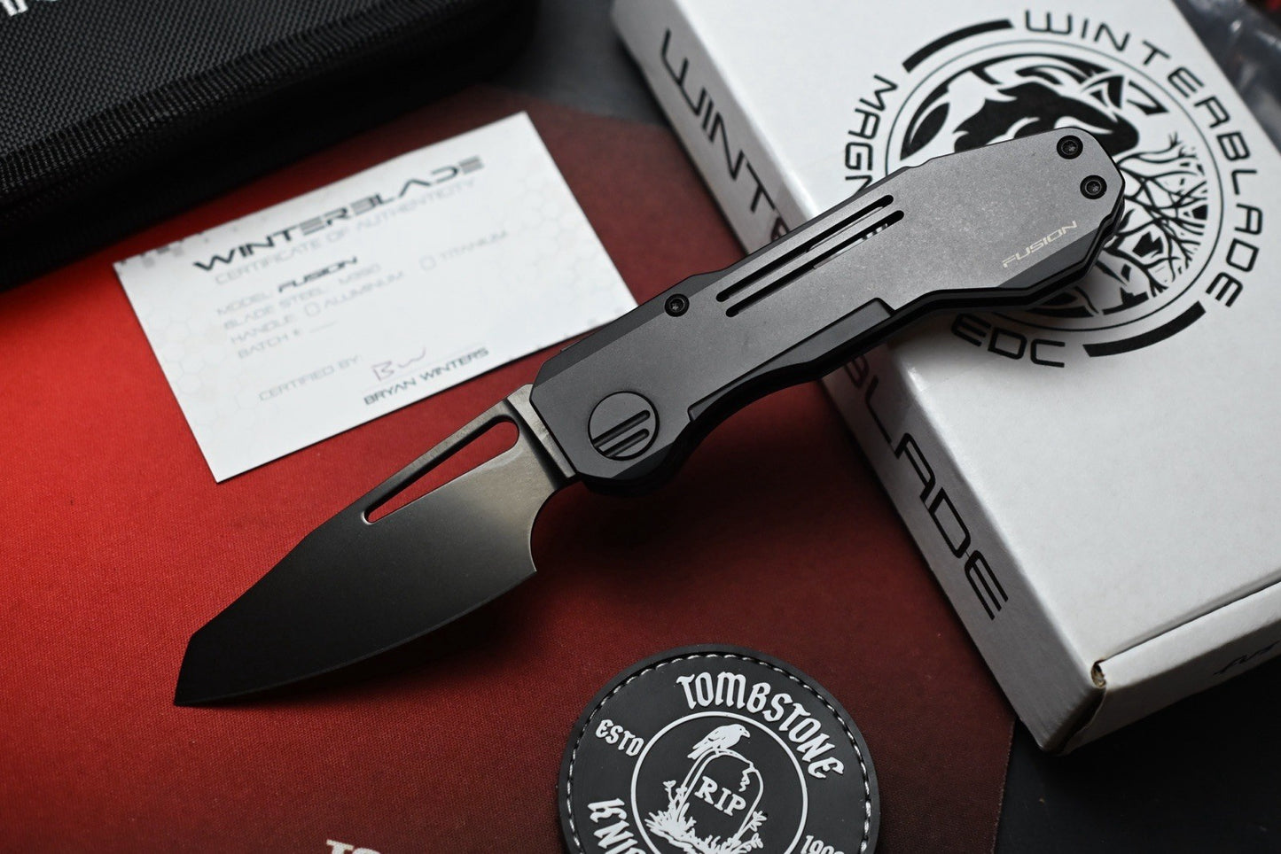 NEW Winterblade Fusion - Black PVD Titanium Scales / Black DLC M390 Blade