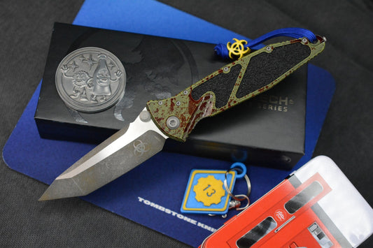 NEW Microtech SOCOM Elite T/E Outbreak w/ Fallout Pack & Biohazard Bead