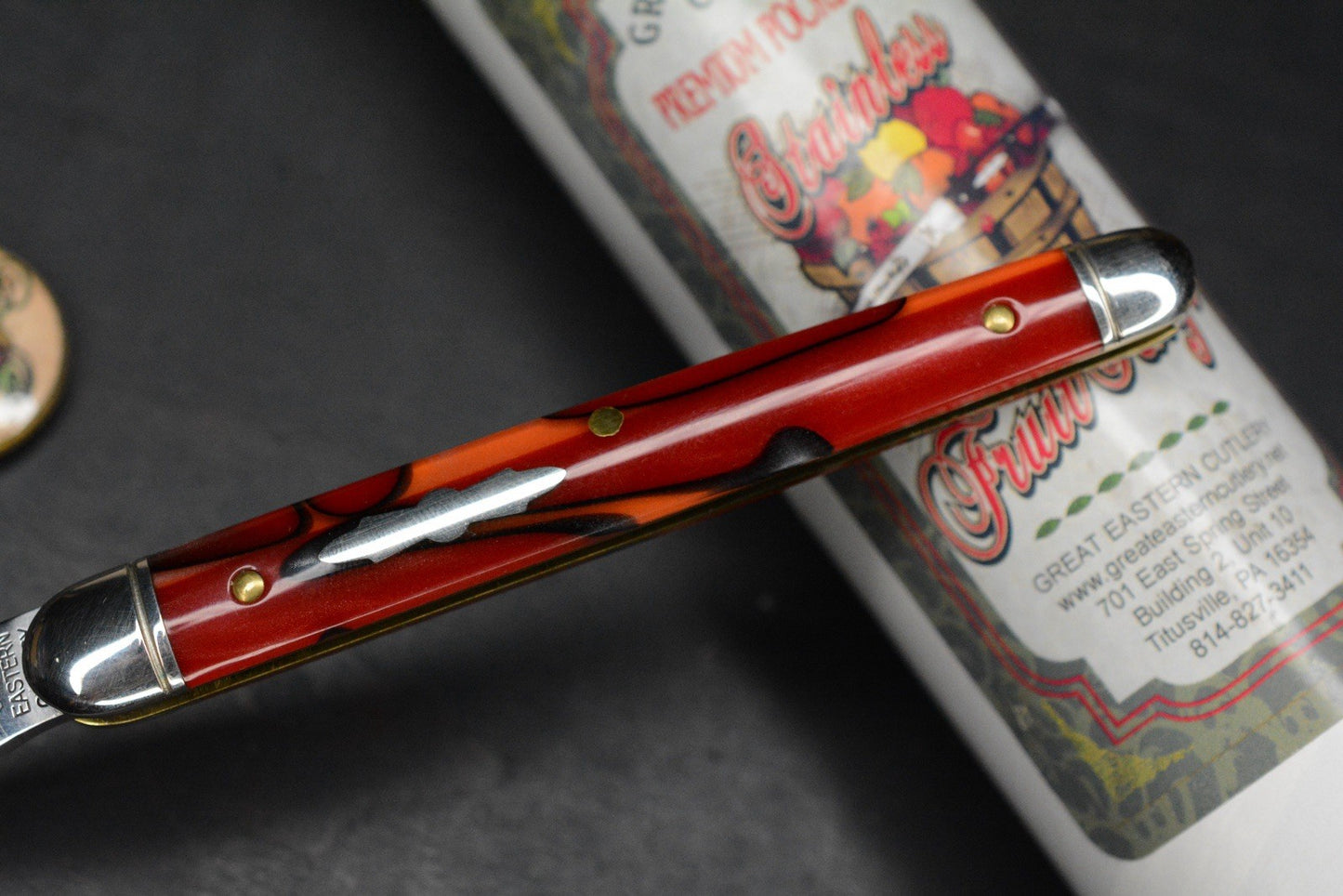 NEW Great Eastern Cutlery #89 Tidioute - Stainless Fruit Knife Acrylic