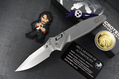 NEW Microtech Socom Elite Bar Lock Slab Side Ti Spearpoint w/ John Wick Pack