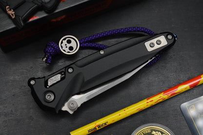 NEW Microtech Socom Delta RAM-LOK Aluminum Black/ M390 w/ John Wick Pack & Bead