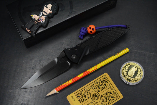 NEW Microtech Socom Shadow Carbon Fiber Inlay Spearpoint w/ Playge & Wick Pack