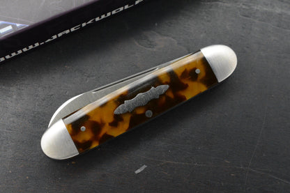 NEW Jack Wolf Gateway Equal End - Tortoise Shell Kirinite /Belt Satin Spearpoint