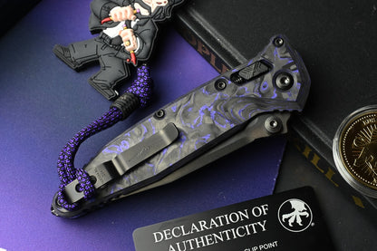 NEW Microtech x NCB EXC Socom - Purple Haze Carbon Fiber Black DLC w/Wick Pack
