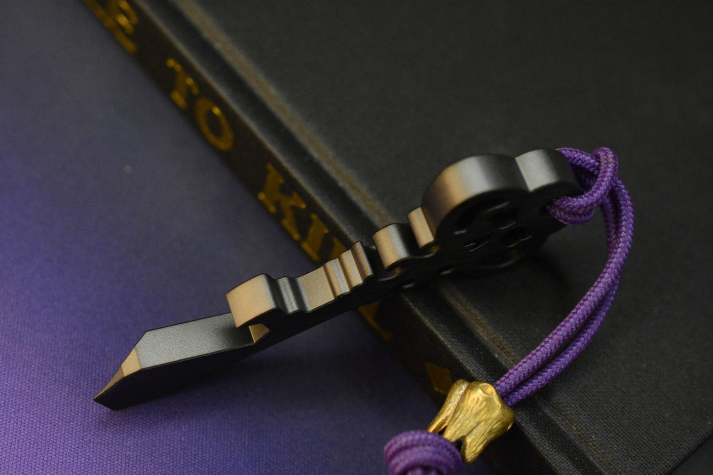 RARE Urban EDC Chaves Knives Black Sabbath Ti Pry Bar Ano w/ Molar Bead Sold Out