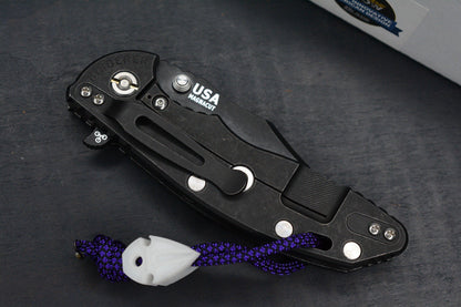 RARE Hinderer XM-18 Battle Black Magnacut Bowie/ G10 w/ Koch Artifakt Bead