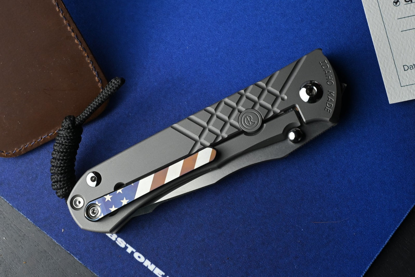 NEW Chris Reeve Umnumzaan - Glass Blasted / DP Magnacut w/ Custom Flag Clip