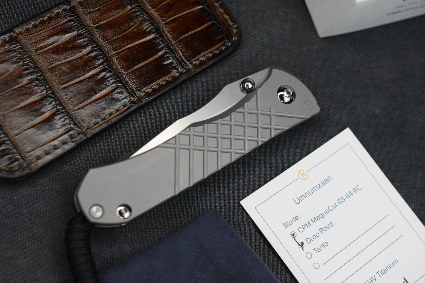 NEW Chris Reeve Umnumzaan - Glass Blasted / Drop Point Magnacut