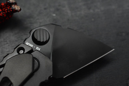 RARE++ Custom Knife Factory KEK Slipjoint - Black DLC / M398 w/ Zirc Droid Bead