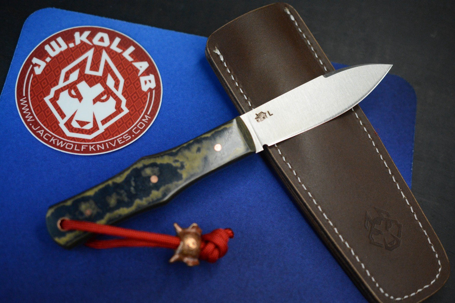 RARE Jack Wolf x LT Wright - Blue Canyon & Maple Valley Richlite w/ Copper Bead