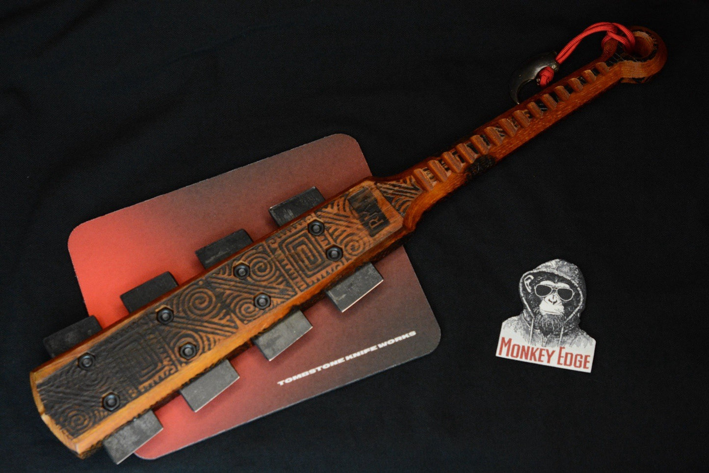 RARE++ RMJ x Gold Point Forge Macuahuitl Aztec War Club - w/Polar Bear Claw Bead