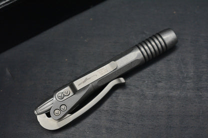 RARE Microtech Siphon II Stainless Tactical Pen Stonewashed Punisher SN055 2019
