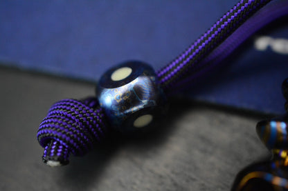 CUSTOM Royal Creations Bottle Opener Pry - Full Mokuti w/ GITD Timascus Bead
