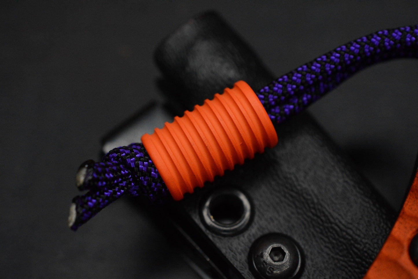 RARE Half Face Cardiac Spike Halloween SE Orange G10  w/Tactile Turn Bead & Coin