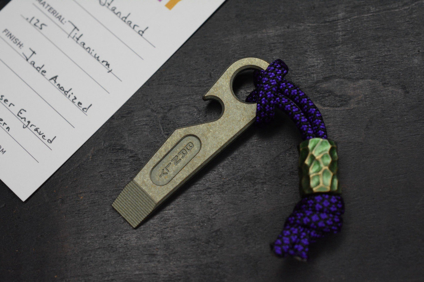 NEW BRNLY Polly Pry-Rose Plain Jade SW Ti w/ Jade Jimped Bead