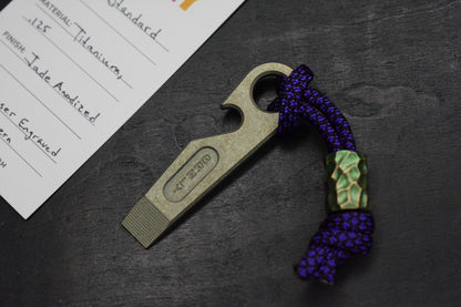 NEW BRNLY Polly Pry-Rose Plain Jade SW Ti w/ Jade Jimped Bead