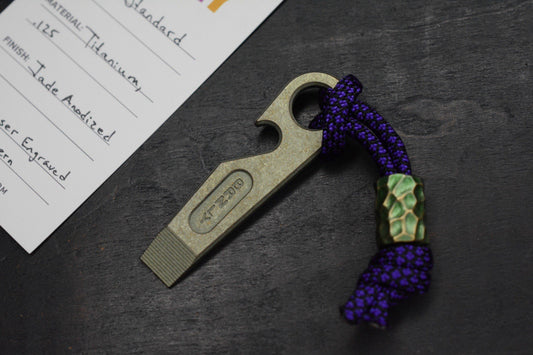 NEW BRNLY Polly Pry-Rose Plain Jade SW Ti w/ Jade Jimped Bead