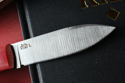 RARE Jack Wolf x LT Wright USA MADE Vampire Hunter - Red Linen Micarta w/ Sheath