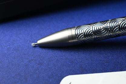 RARE Urban EDC x Magnus Titanium Click Shift Pen - Matte Ti w/ Blue Ti Seigahai