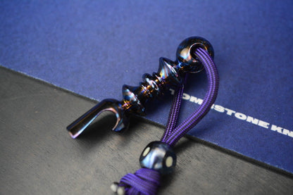 CUSTOM Royal Creations Bottle Opener Pry - Full Mokuti w/ GITD Timascus Bead