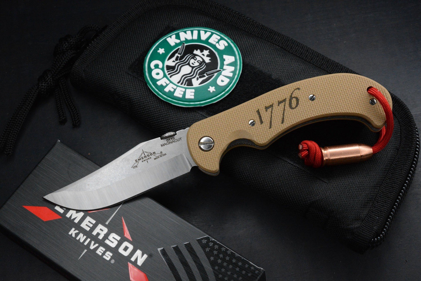 RARE Emerson “Collector Series” 1776 3.7” V Grind Magnacut / G10 w/ EXTRAS