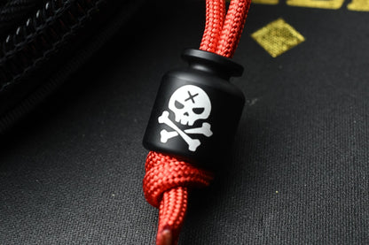 RARE BLACKSIDE Customs SOE Organizer Pouch - Black / Red 7” w/ Poison Bead