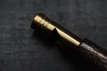 NEW Urban EDC x Fiddle Foundry Hammered Copper Brass Custom Whistle