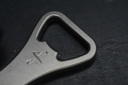 RARE PSD Designs Double Infinity Titanium Bottle Opener w/ TKW Curator