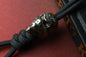 RARE Borka Custom White Brass Bandana Skull Bead - Engraved
