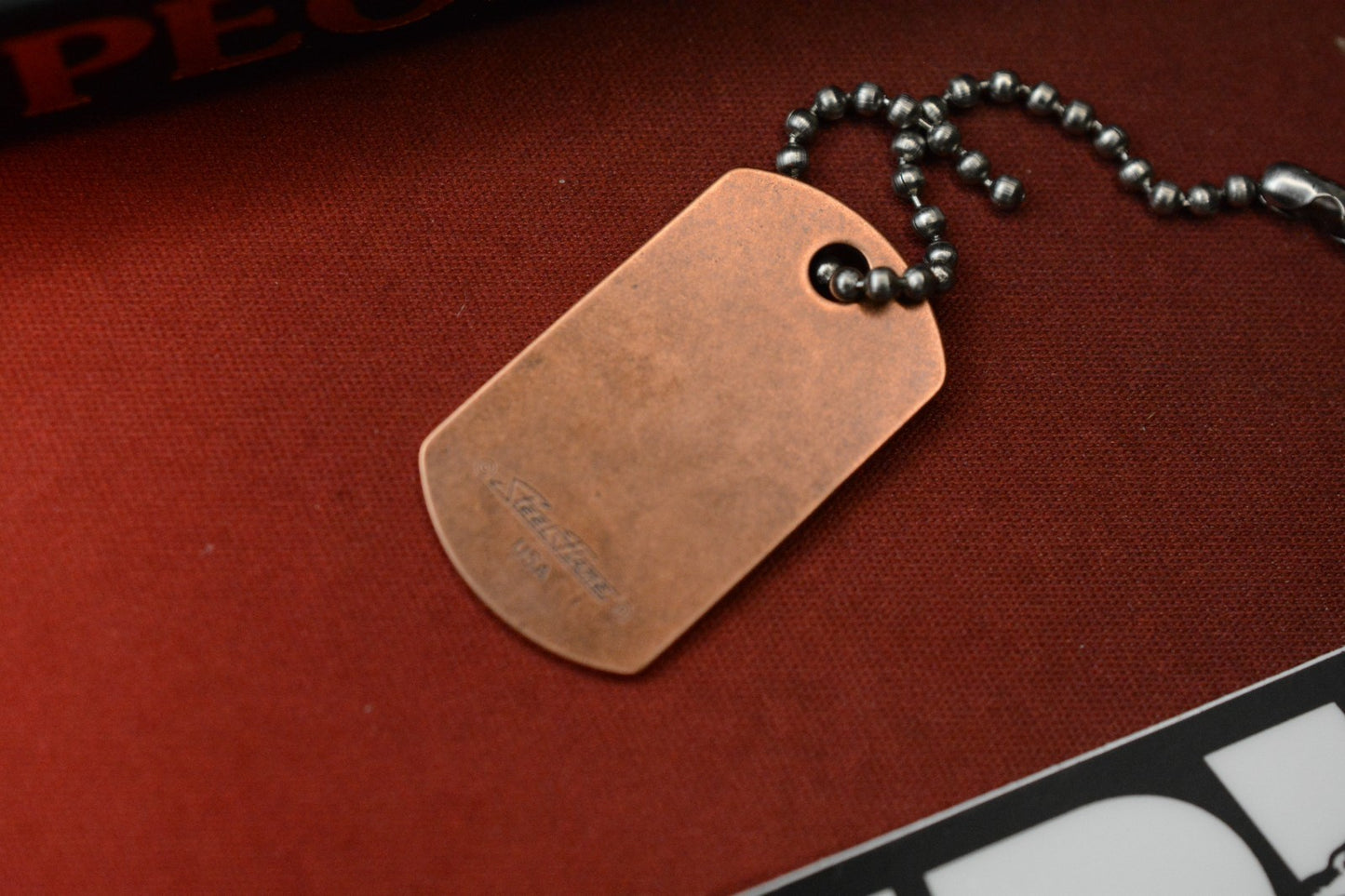 RARE JRW x Steel Flame Copper Nails Dog Tag Discontinued Highly Collectible