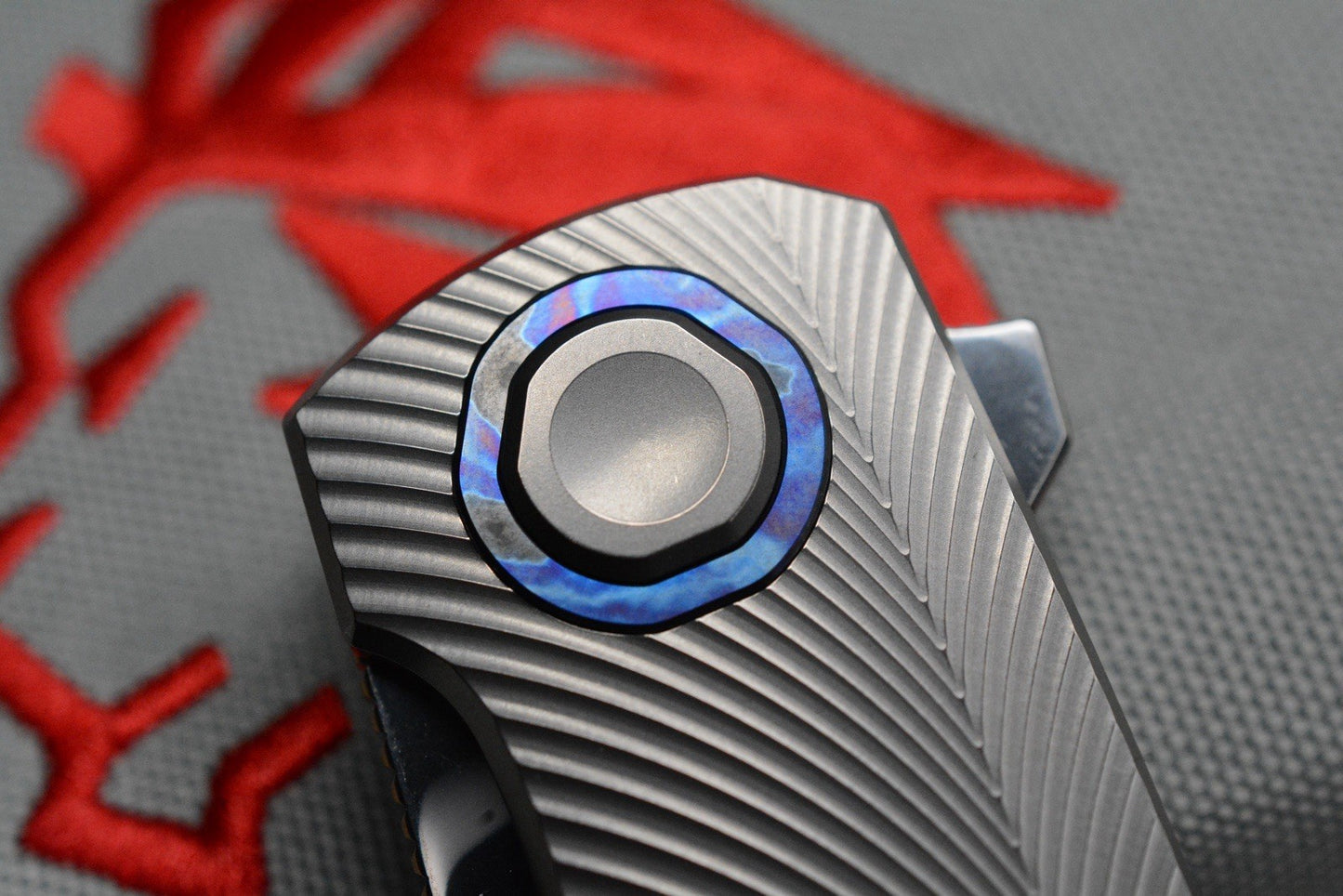 NEW Holt Outlaw Prestige Feather Texture /Near Mirror 4” M390/ Timascus Collars