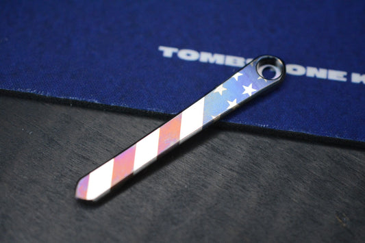 CUSTOM RGT V2 America 250 Flag Anodized Pocket Clip For Chris Reeve Knives