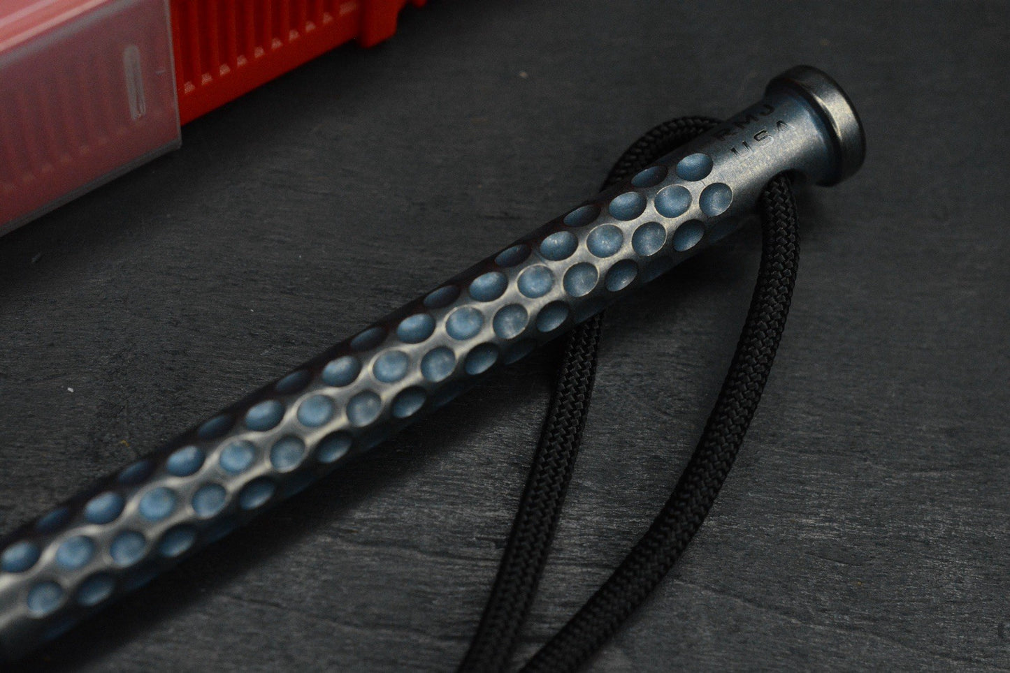NEW RMJ USA Pentagon Screwdriver - Blue Ano Ti  w/ Radiator Bead