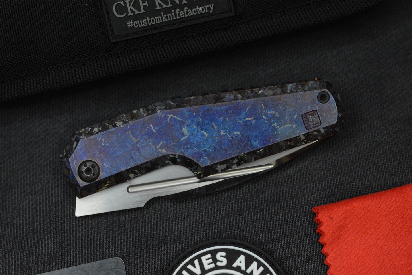NEW Custom Knife Factory x GTX Elementak Crystalized Ti / 2-Tone M398 SN# 002