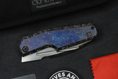 NEW Custom Knife Factory x GTX Elementak Crystalized Ti / 2-Tone M398 SN# 002