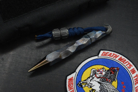 RARE 1 Of 1 Death Spike - Screw In Ice Pick - Rock Finished Ano w/ Custom Bead