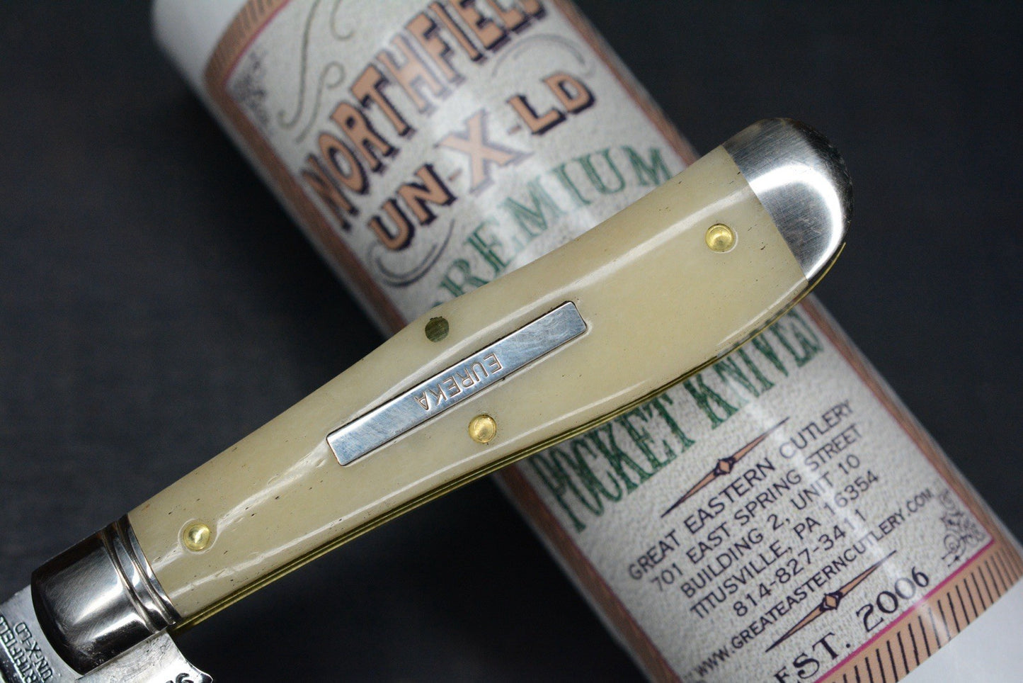 NEW Great Eastern Cutlery Northfield UN-X-LD Eureka Jack #92 Smooth Oiled Bone
