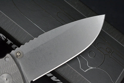 RARE Demko AD20 XL MagnaCut Drop Point / Textured Bead Blasted Ti w/ Tombstone