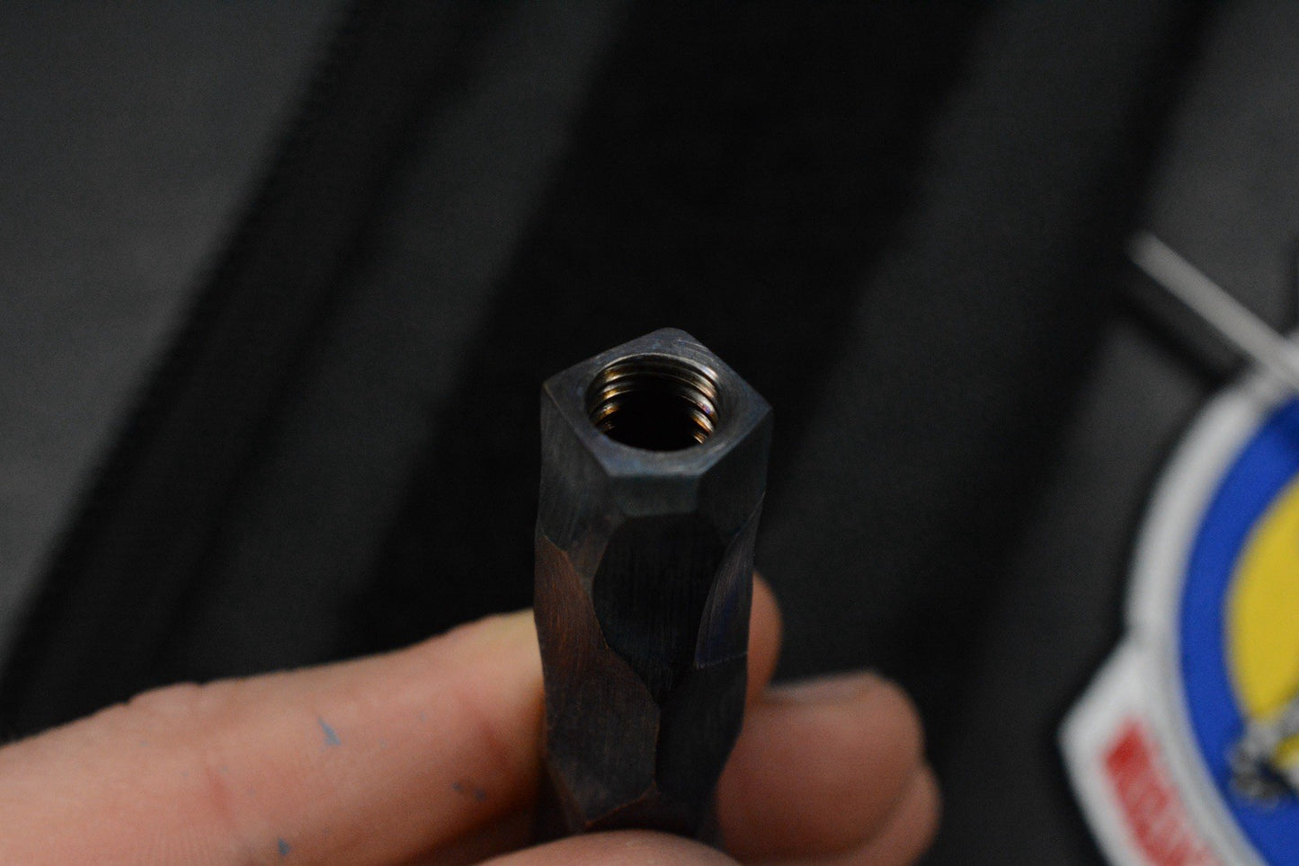 RARE 1 Of 1 Death Spike - Screw In Ice Pick - Rock Finished Ano w/ Custom Bead