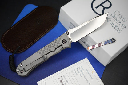 NEW Chris Reeve Umnumzaan - Glass Blasted / DP Magnacut w/ Custom Flag Clip