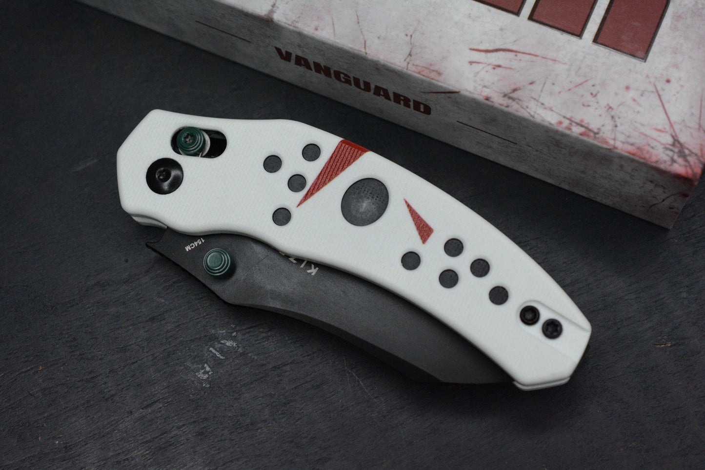 NEW Kizer Knives Bulldog “Jason” White G-10 - Halloween Special Edition EXC