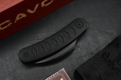 NEW Sneak Reaper Ed’s Manifesto x Cavol - Kage Flipper M390 w/ Black Ti Handle