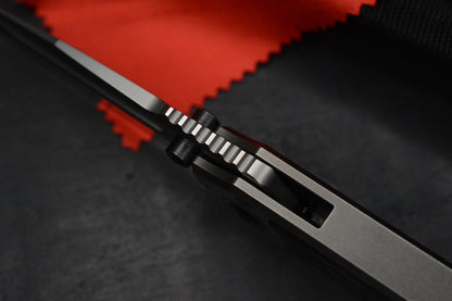 RARE Custom Knife Factory Rotten Evo 1.1 Barked Black DLC/S90V Matte