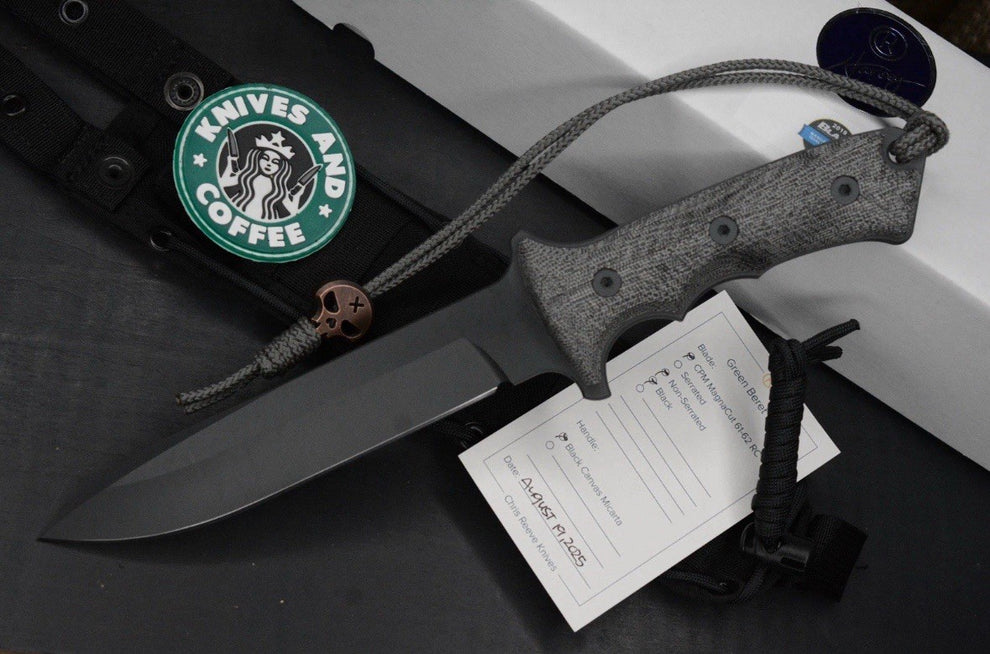 NEW Chris Reeve Knives Green Beret MAGNACUT Black PVD w/Brass Necro Be ...